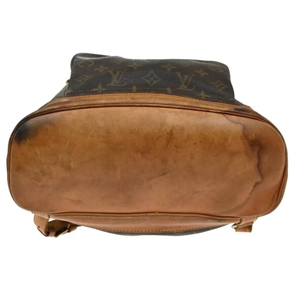 LOUIS VUITTON Montsouris GM Backpack Bag Monogram Leather Brown - Picture 5 of 16
